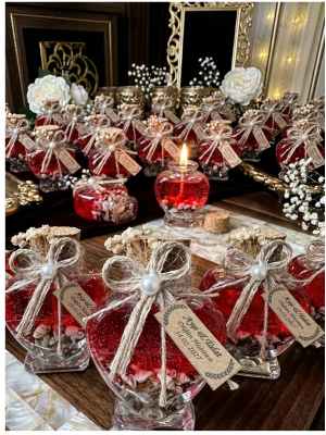 Jüt İp Süslemeli Kalp Şekilli Cam Kavanoz & Kırmızı Jel Mum Hediyelik Jüt İp Süslemeli Kalp Şekilli Cam Kavanoz & Kırmızı Jel Mum Hediyelik