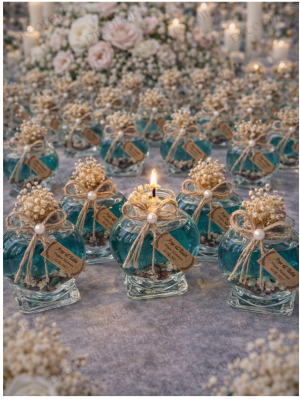 Jüt İp Süslemeli Kalp Şekilli Cam Kavanoz & Yeşil Jel Mum Hediyelik Jüt İp Süslemeli Kalp Şekilli Cam Kavanoz & Yeşil Jel Mum Hediyelik