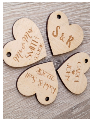 Kalp MDF Magnet Hediyelik