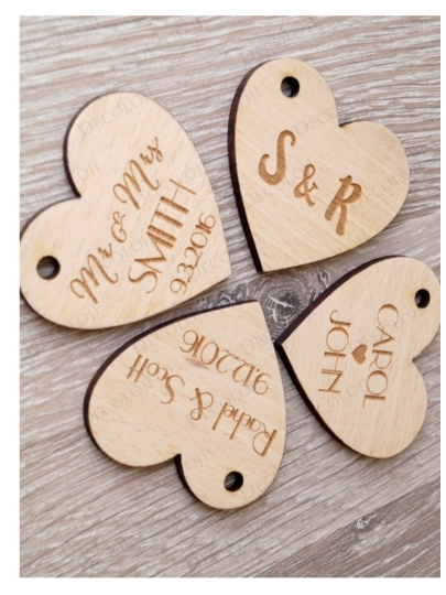 Nikah Şekeri - Kalp MDF Magnet Hediyelik